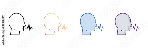voice recognition icon design with white background stock illustration