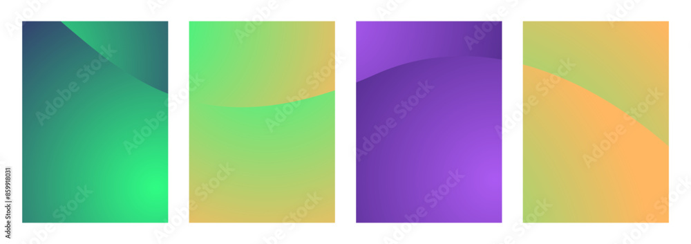 Set of Gradient Background Vector Illustrations Set of Gradient Background Vector Illustrations