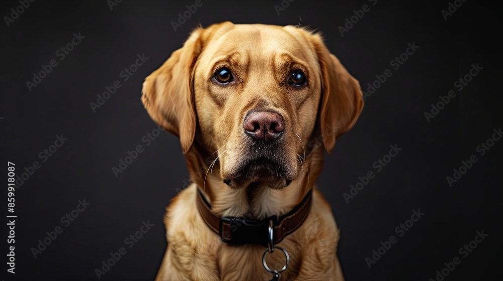 a dog with a dog collar a dog with a dog collar