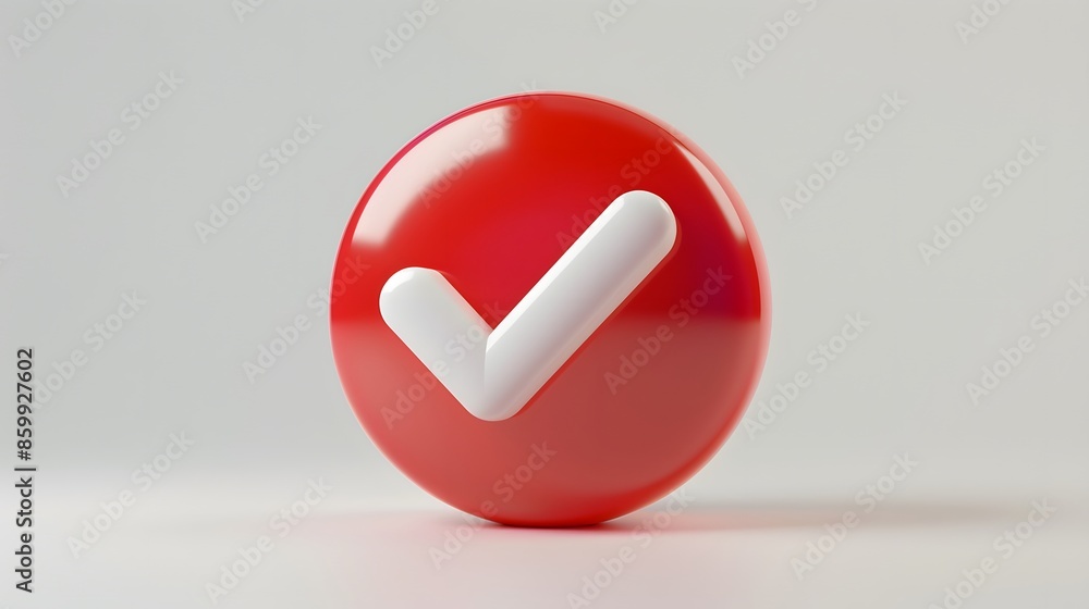 Like or correct symbol icon isolated white background, checkmark button ...