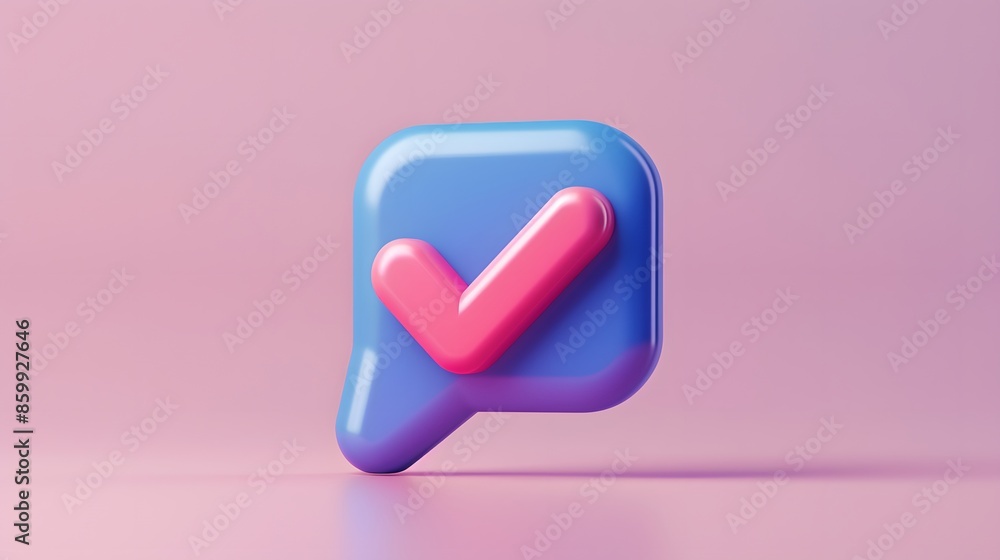 Like or correct symbol icon isolated white background, checkmark button, mobile app icon. 3d render illustration Like or correct symbol icon isolated white background, checkmark button, mobile app icon. 3d render illustration