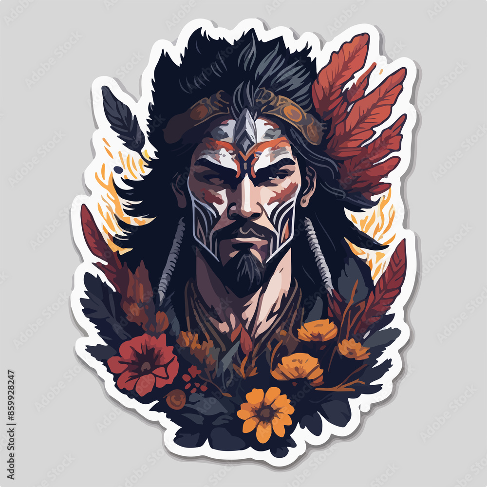 A fierce Aztec warrior logo, showcasing a tribal warrior adorned with traditional armor and feathers, radiates strength and cultural pride, perfect for a powerful avatar. A fierce Aztec warrior logo, showcasing a tribal warrior adorned with traditional armor and feathers, radiates strength and cultural pride, perfect for a powerful avatar.