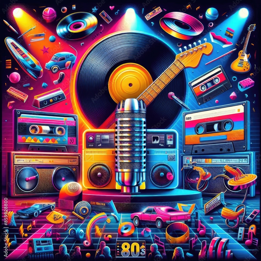 Retro Music Poster with Classic Style Retro Music Poster with Classic Style