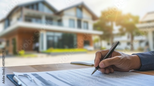 Real estate agent closing a deal with a client