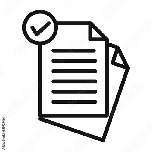Document Approval Check Icon Ideal for Legal and Administrative Tasks