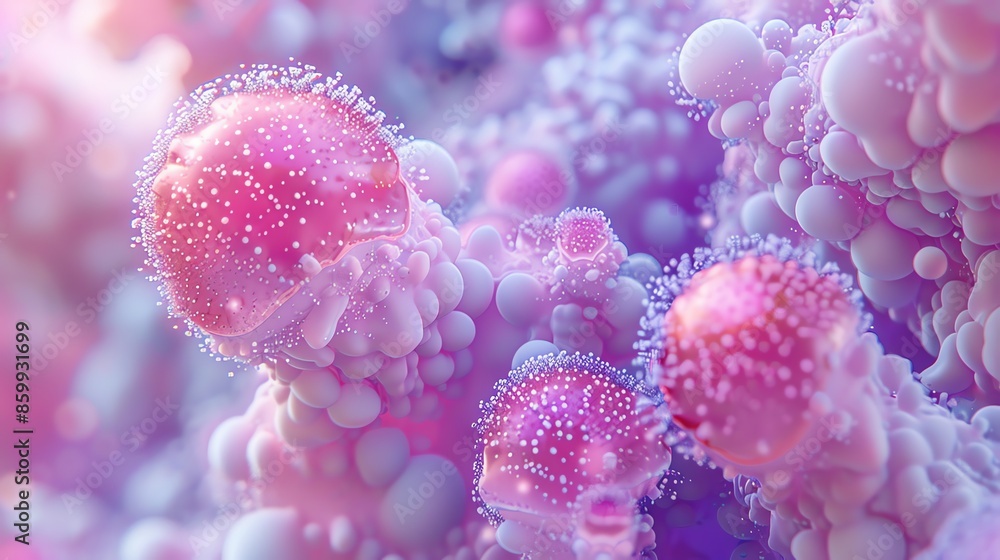 Abstract pink and purple bubbles with a 3D effect. Abstract pink and purple bubbles with a 3D effect.