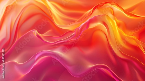 Wallpaper Mural Abstract background with vibrant pink and orange wavy lines. Torontodigital.ca