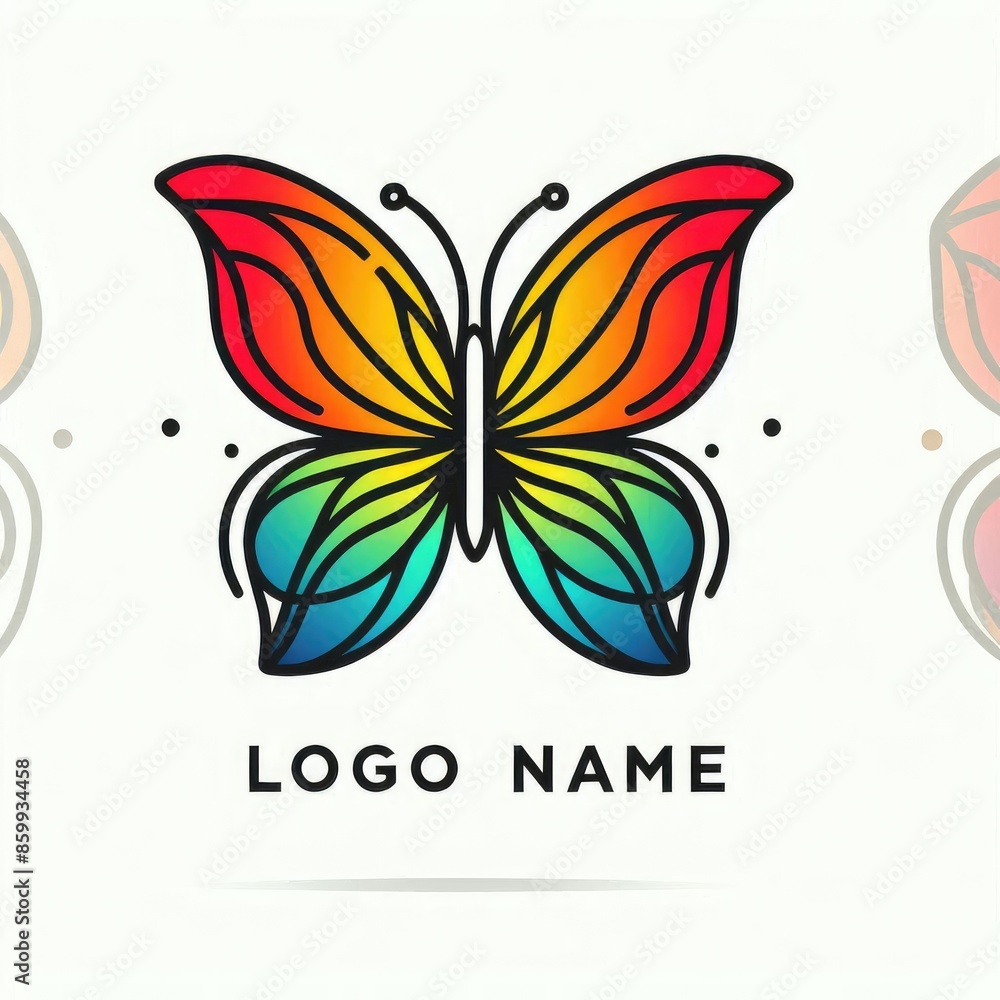 Minimalist and Futuristic Butterfly-Inspired Logo Minimalist and Futuristic Butterfly-Inspired Logo