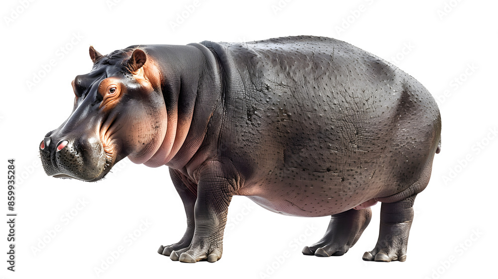 A hippo isolated on transparent background A hippo isolated on transparent background