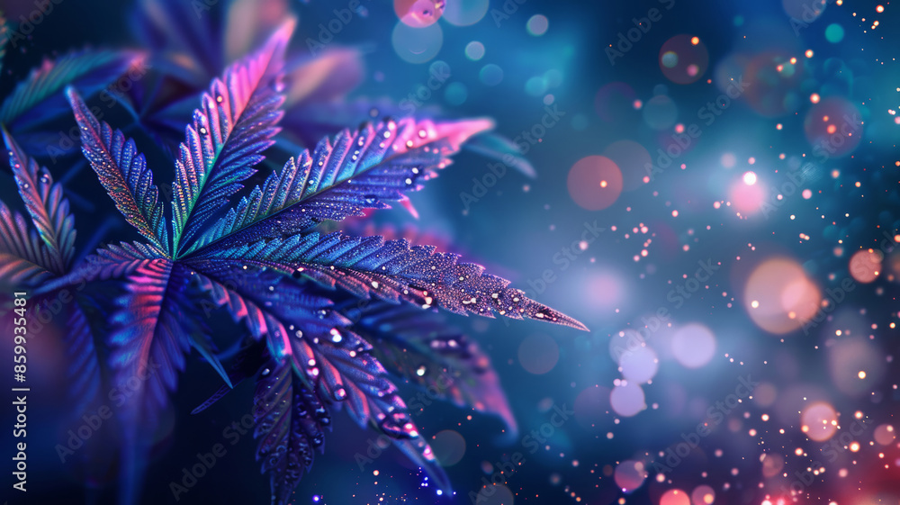 Futuristic Cannabis Leaf Banner Futuristic Cannabis Leaf Banner