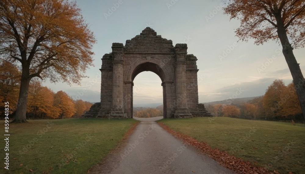 Fototapeta premium Stone Archway in a Forest.