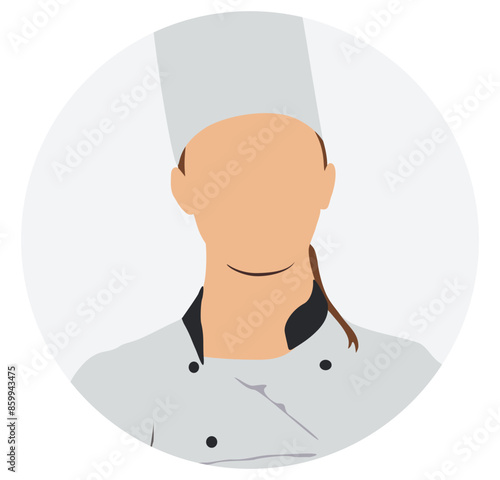 Faceless portrait of female chef