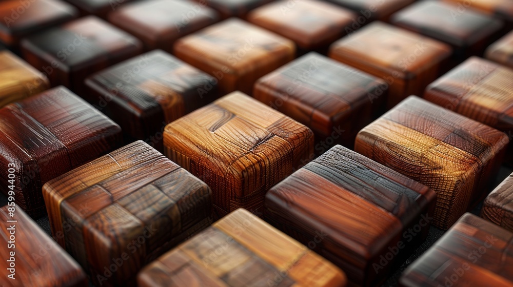 a 3D rendering of several brown and beige cubes arranged in a pattern a 3D rendering of several brown and beige cubes arranged in a pattern