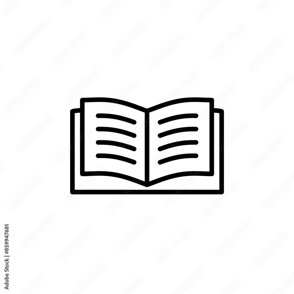 Open Book Icon Perfect for Education and Learning Resources Open Book Icon Perfect for Education and Learning Resources