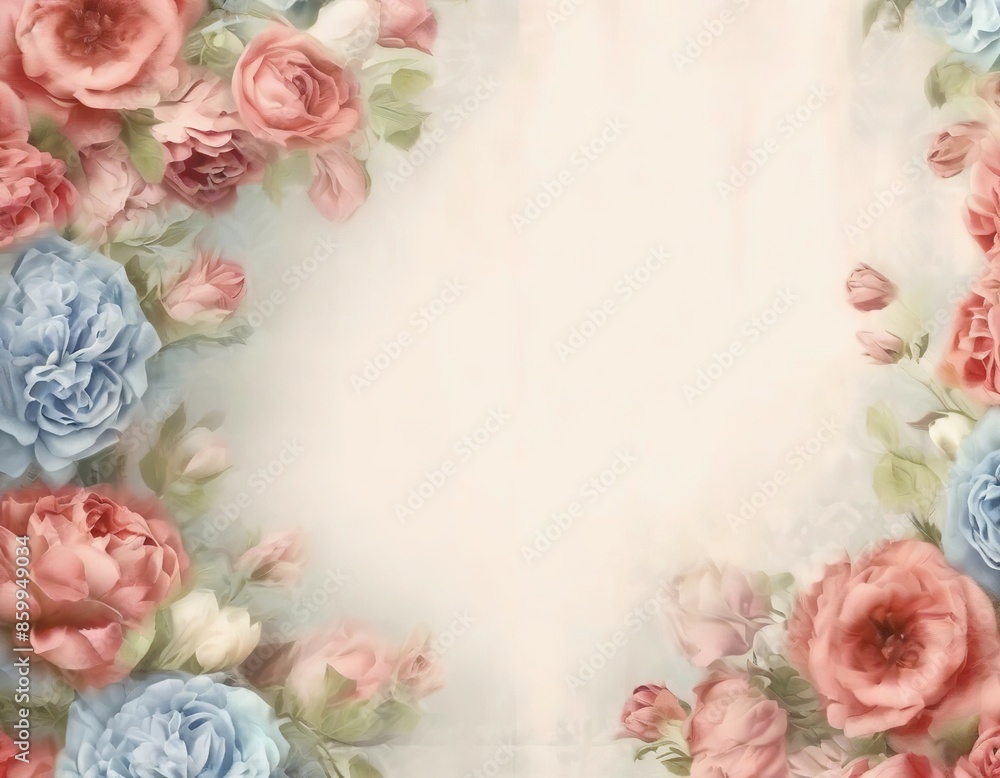flowers background with place for text. illustration in shabby chic style. flowers background with place for text. illustration in shabby chic style.