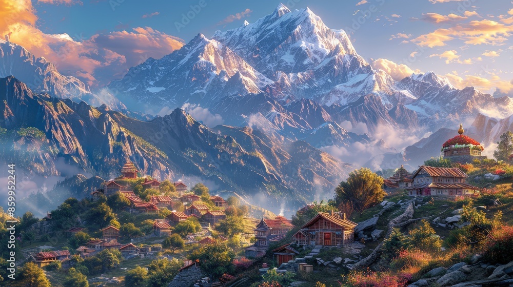 Mountain Village at Sunset Mountain Village at Sunset
