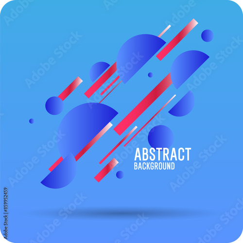 Bright attractive abstract background with graphic elements. A composition of shapes and color spots. A blank for creativity.