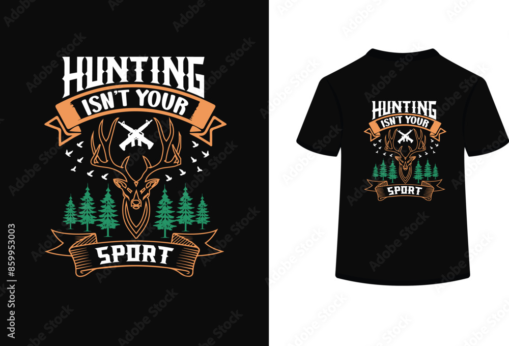 hunting t shirt design concept vector. hunting t shirt design concept vector.