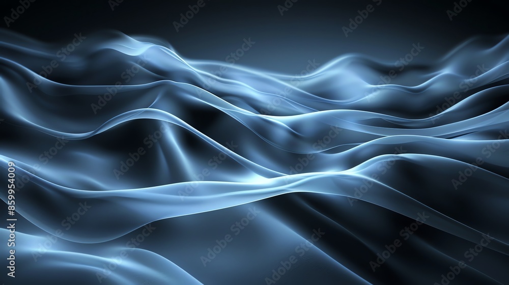 Obraz premium Abstract blue waves background.