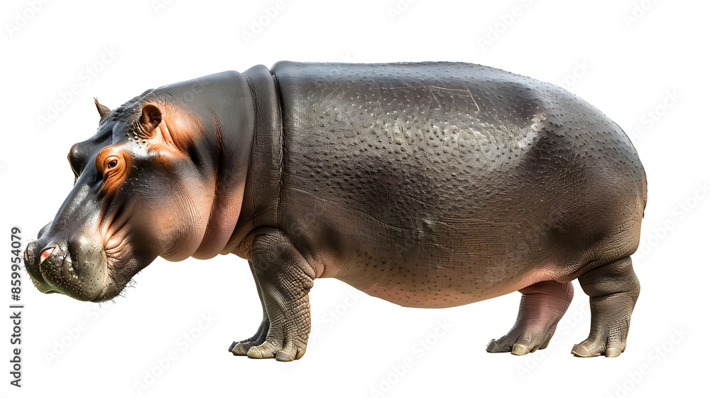 A hippo isolated on transparent background A hippo isolated on transparent background