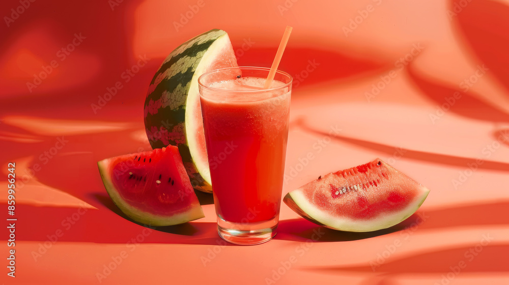 Refreshing Watermelon Shake with Slices
Refreshing Watermelon Shake with Slices