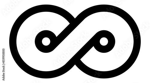 Infinity symbol isolated on white background