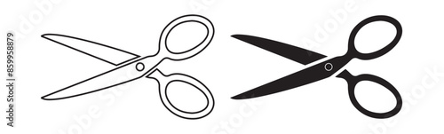 scissors vector on white background stock illustration