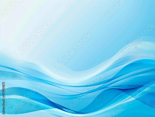 Blue wave background vector.