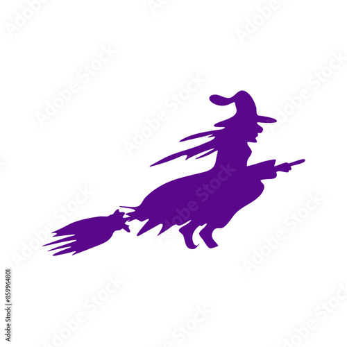 Halloween witch illustration