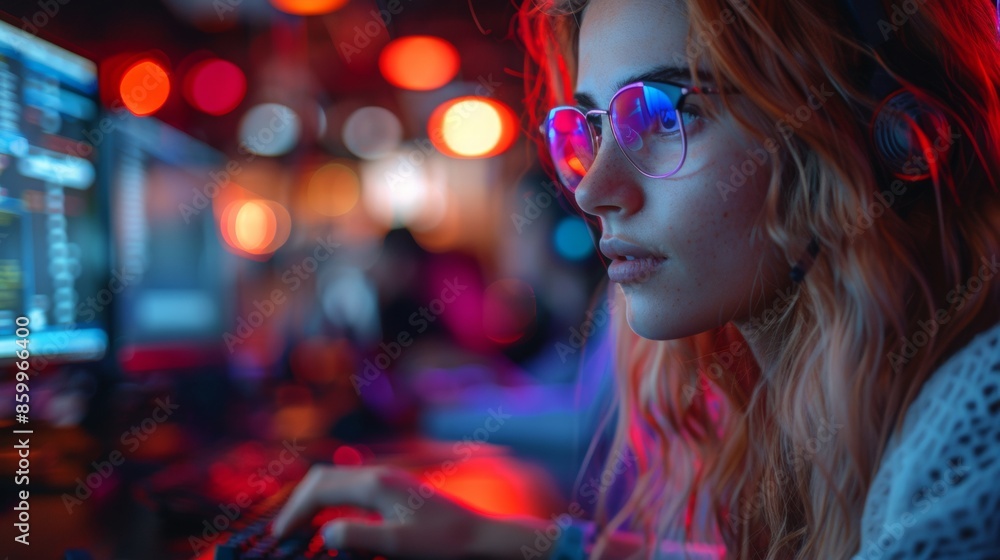 followed by people of various ages and backgrounds typing on their computers or mobile devices, Modern style, defined lighting, blurred background. followed by people of various ages and backgrounds typing on their computers or mobile devices, Modern style, defined lighting, blurred background.