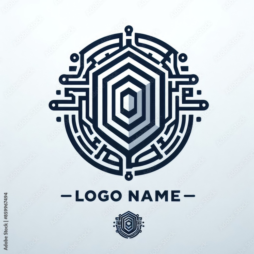 Futuristic and Minimalist Protection Logo Futuristic and Minimalist Protection Logo