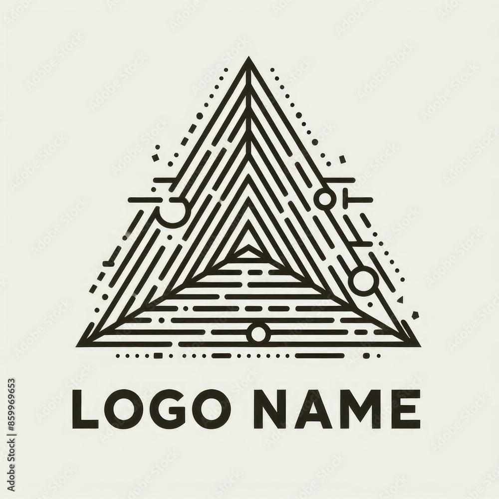 Fototapeta premium Futuristic and Minimalist Triangle Logo