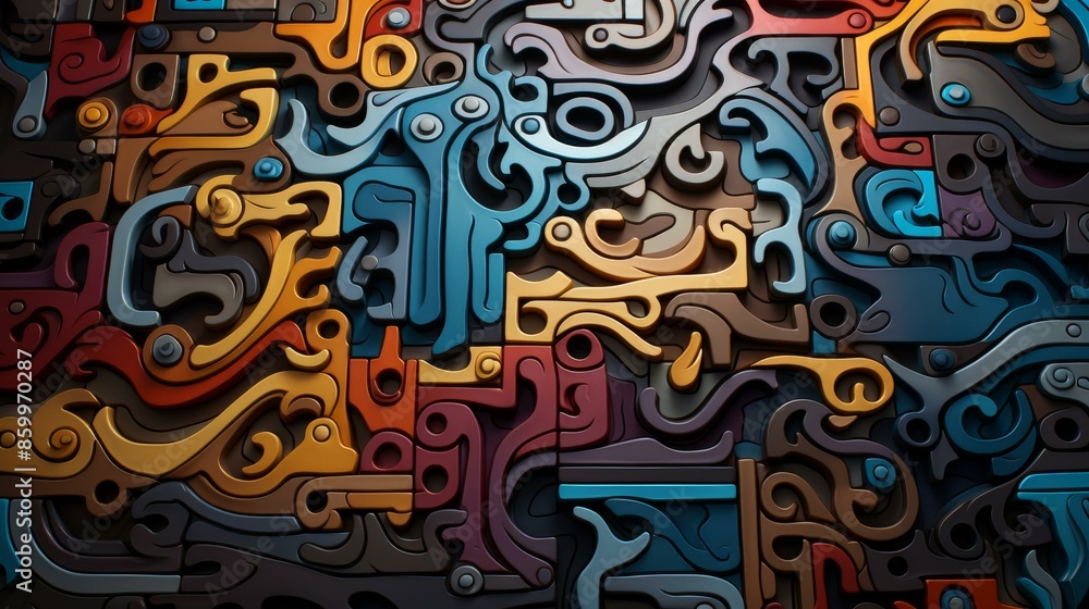 Explore modern jigsaw art with geometric designs and flat illustrations, boasting precise details at high resolution. Explore modern jigsaw art with geometric designs and flat illustrations, boasting precise details at high resolution.