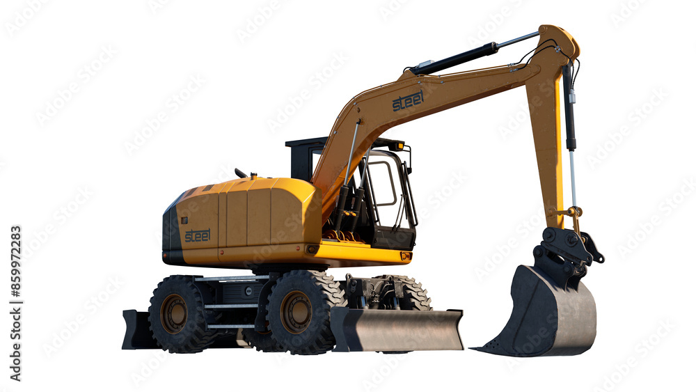 excavator isolated on white excavator isolated on white