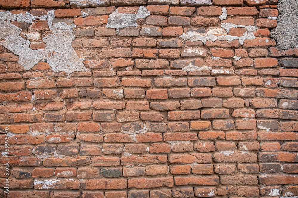 old brick wall of ancient building old brick wall of ancient building