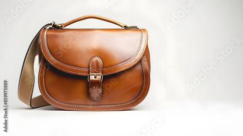 womens leather bag isolated on white : Generative AI