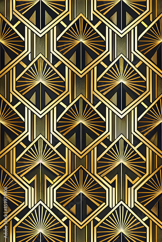 Elegant art deco pattern. Geomatric,luxury,vintage. photo