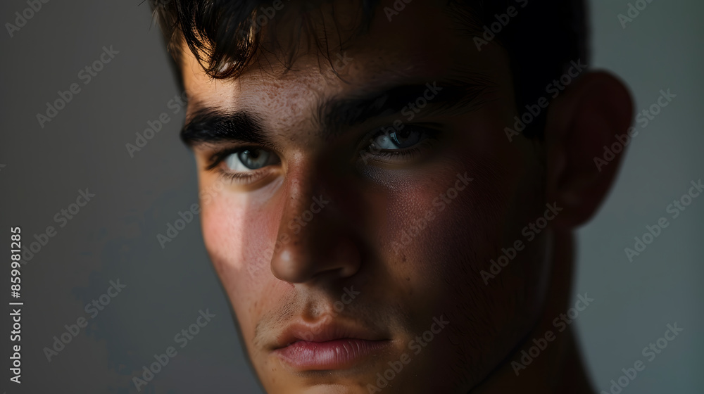 Portrait of a handsome darkhaired guy : Generative AI Portrait of a handsome darkhaired guy : Generative AI