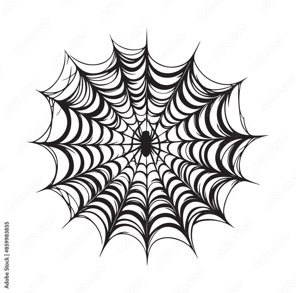 SPIDER NET SILHOUETTE VECTOR ILLUSTRATION SPIDER NET SILHOUETTE VECTOR ILLUSTRATION