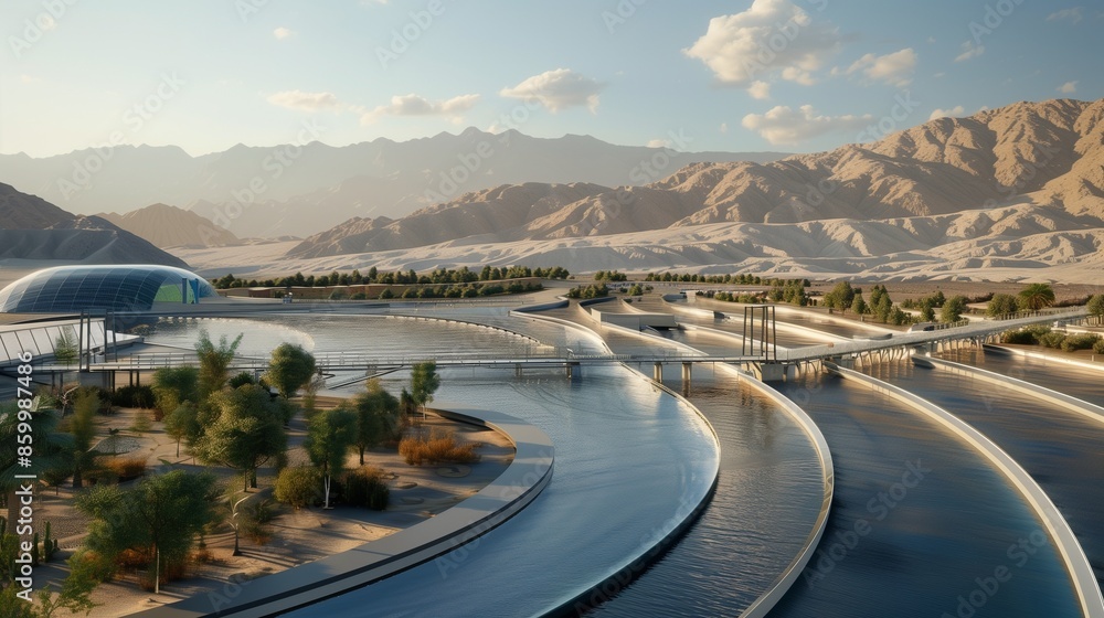 Fototapeta premium An innovative desalination plant using renewable energy.