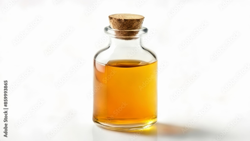 Golden elixir in a glass bottle Golden elixir in a glass bottle