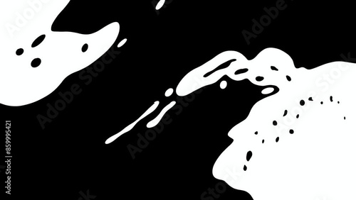 Simple Liquid Transitions on Black Background for Motion Graphic Pack 4
