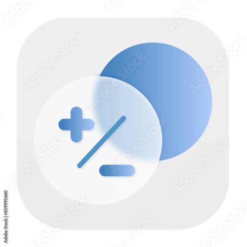 Calculator Glassmorphism UI Icon Sign and Symbol Design Illustrator Png Svg