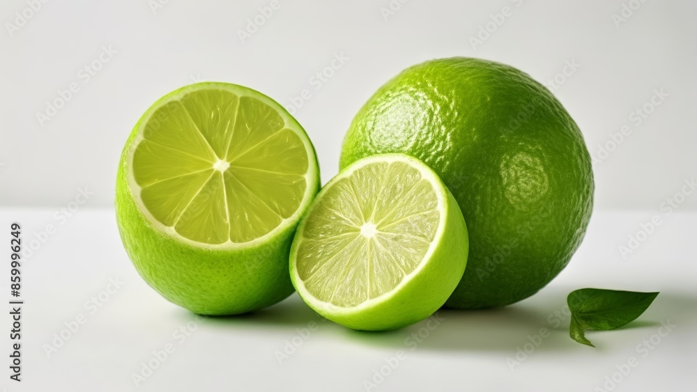 Fresh lime slices ready to zest Fresh lime slices ready to zest