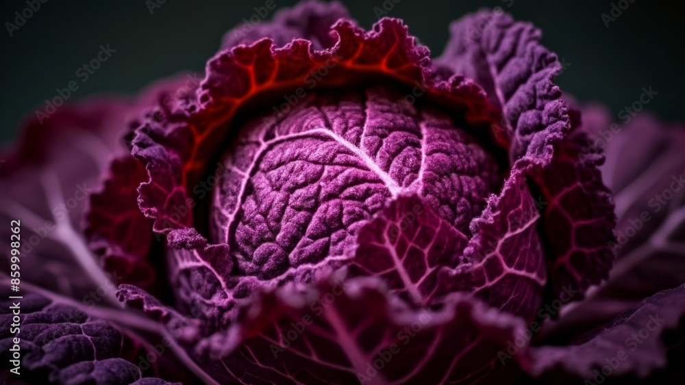 Fototapeta premium Vibrant purple kale a healthy and nutritious choice