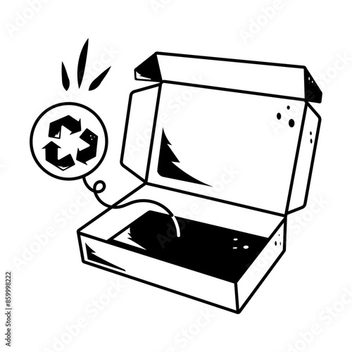 A hand drawn icon of reusable packaging 