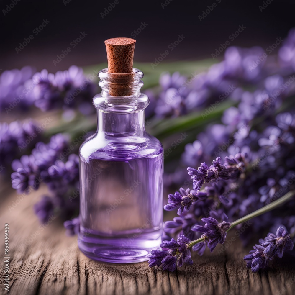 Lavender essential oil in a small bottle. Selective focus. nature. Lavender essential oil in a small bottle. Selective focus. nature.