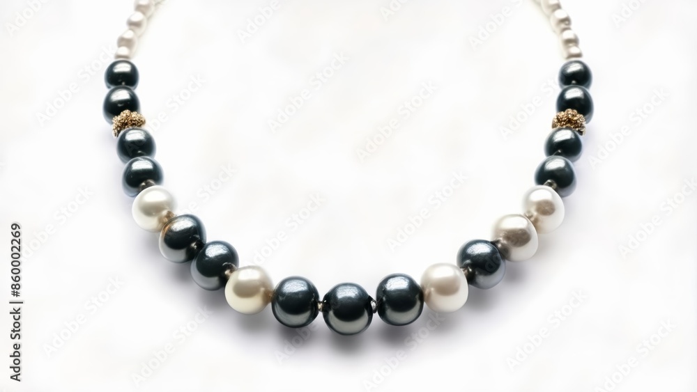 Elegant pearl necklace with gold accents Elegant pearl necklace with gold accents