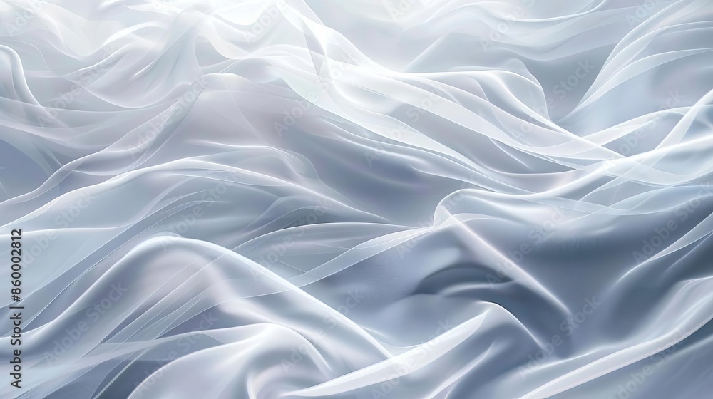 Obraz premium Light abstract background with flowing white waves
