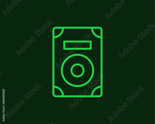 hard disk illustration in flat style design. Vector illustration.